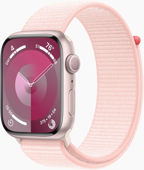 Apple Watch S9 45 мм Aluminium Case, Pink Sport Loop