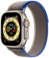 Apple Watch Ultra 49 мм Titanium Case, титановый/сине-серый Trail Loop, S/M  Apple Watch Ultra 49 мм Titanium Case, титановый/сине-серый Trail Loop, S/M