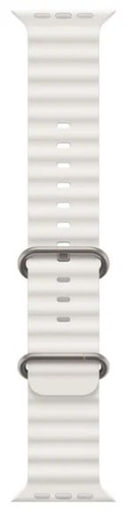 Apple Watch Ultra 49 мм Titanium Case, титановый/белый Ocean Band, One Size Apple Watch Ultra 49 мм Titanium Case, титановый/белый Ocean Band, One Size