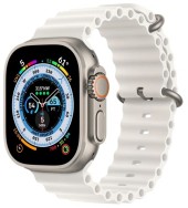 Apple Watch Ultra 49 мм Titanium Case, титановый/белый Ocean Band, One Size Apple Watch Ultra 49 мм Titanium Case, титановый/белый Ocean Band, One Size