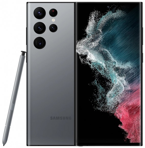 Смартфон Samsung Galaxy S22 Ultra (SM-S908B) 12/512 ГБ RU, графитовый 