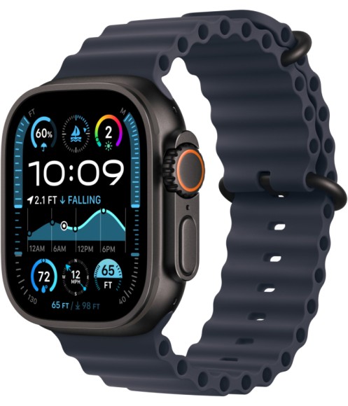 Apple Watch Ultra 2 49 мм Black Titanium Case, Navy Ocean Band 