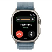 Apple Watch Ultra 3 49mm Natural Titanium Case, Light Blue Alpine Loop, L