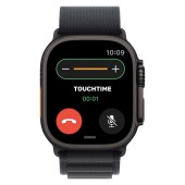 Apple Watch Ultra 3 49mm Black Titanium Case, Black Alpine Loop, S