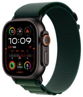 Apple Watch Ultra 2 49 мм Black Titanium Case, Dark Green Alpine Loop, M Apple Watch Ultra 2 49 мм Black Titanium Case, Dark Green Alpine Loop, M