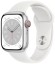 Apple Watch Series 8 41 мм Aluminium Case Silver/white Sport Band серебристый/белый S/M