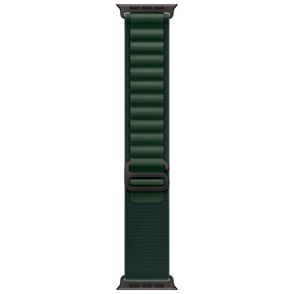 Apple Watch Ultra 2 49 мм Black Titanium Case, Dark Green Alpine Loop, L
