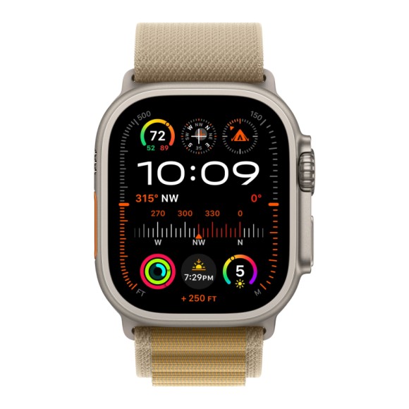 Apple Watch Ultra 2 49 мм Titanium Case, Tan Alpine Loop, M Apple Watch Ultra 2 49 мм Titanium Case, Tan Alpine Loop, M