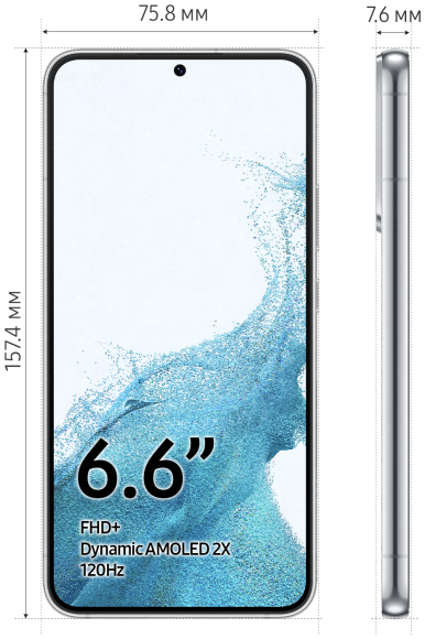Смартфон Samsung Galaxy S22+ (SM-S906E) 8/128 ГБ, синий Смартфон Samsung Galaxy S22+ (SM-S906E) 8/128 ГБ, синий