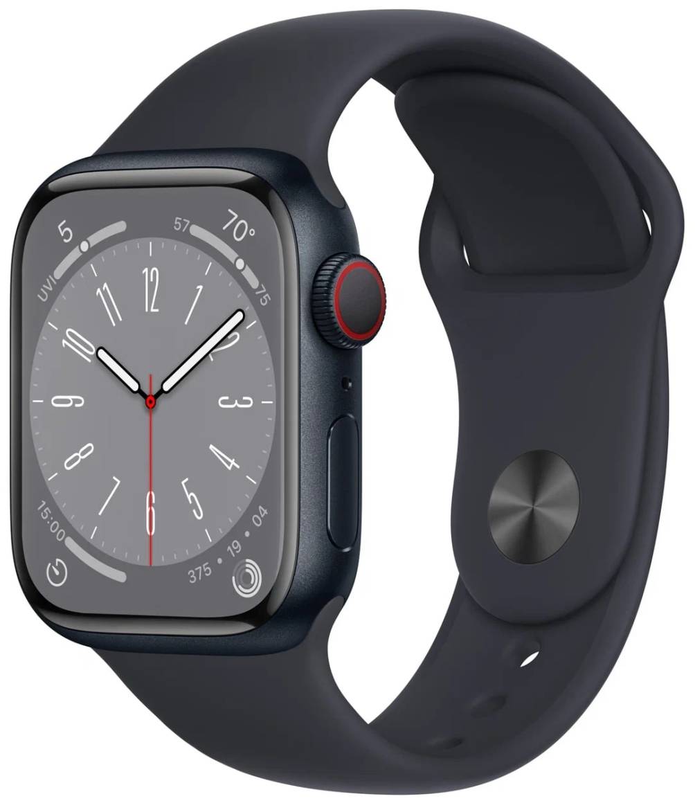 Купить Apple Watch Series 8 45 мм Aluminium Case Midnight Sport Band темная  ночь M/L