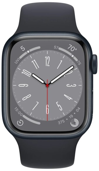 Apple Watch Series 8 45 мм Aluminium Case Midnight Sport Band темная ночь Apple Watch Series 8 45 мм Aluminium Case Midnight Sport Band темная ночь