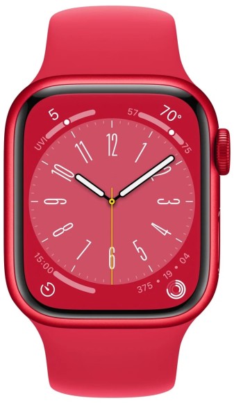 Apple Watch Series 8 45 мм Aluminium Case (PRODUCT)RED Sport Band красный S/M   Apple Watch Series 8 45 мм Aluminium Case (PRODUCT)RED Sport Band красный S/M