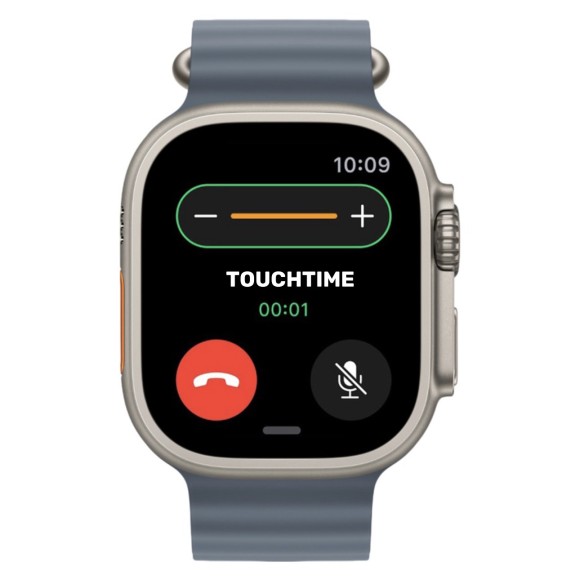 Apple Watch Ultra 3 49mm Natural Titanium Case, Anchor Blue Ocean Band