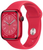 Apple Watch Series 8 45 мм Aluminium Case (PRODUCT)RED Sport Band красный  