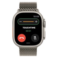Apple Watch Ultra 3 49mm Natural Titanium Case, Natural Titanium Milanese Loop, M