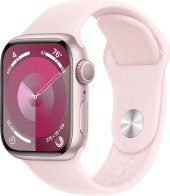 Apple Watch S9 41 мм Aluminium Case, Pink/Light Pink Sport Band, S/M  Apple Watch S9 41 мм Aluminium Case, Pink/Light Pink Sport Band, S/M