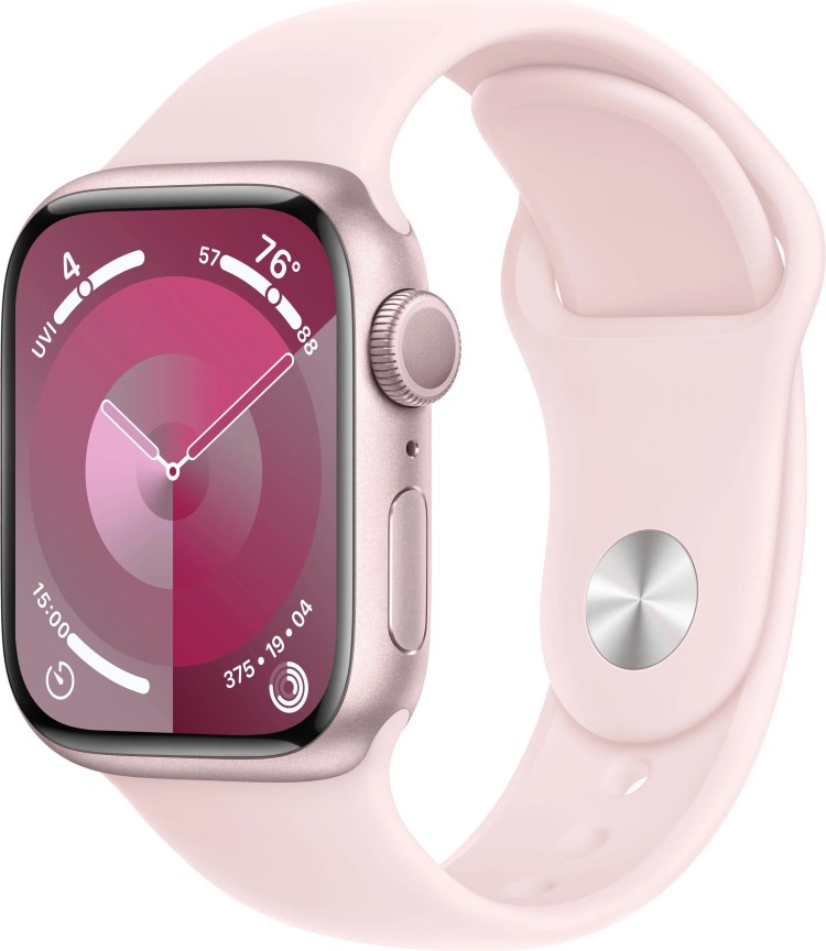 Apple Watch S9 41 Aluminium Case Pink Light Pink Sport Band S M