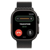 Apple Watch Ultra 3 49mm Black Titanium Case, Black Titanium Milanese Loop, S