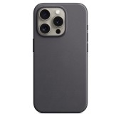 Чехол Apple MagSafe FineWoven для iPhone 15 Pro, чёрный | Black  Чехол Apple MagSafe FineWoven для iPhone 15 Pro, чёрный | Black