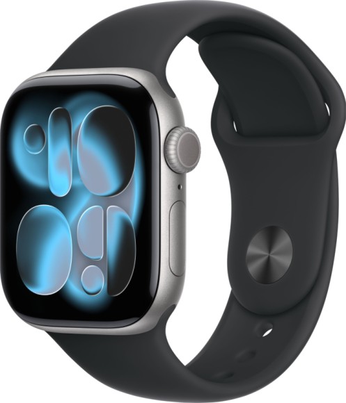 Apple Watch Series 11, 42mm, Space Grey Aluminum Case, Black Sport Band S/M Apple Watch Series 11, 42mm, Space Grey Aluminum Case, Black Sport Band S/M
