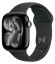 Apple Watch Series 11, 46mm, Jet Black Aluminum Case, Black Sport Band M/L