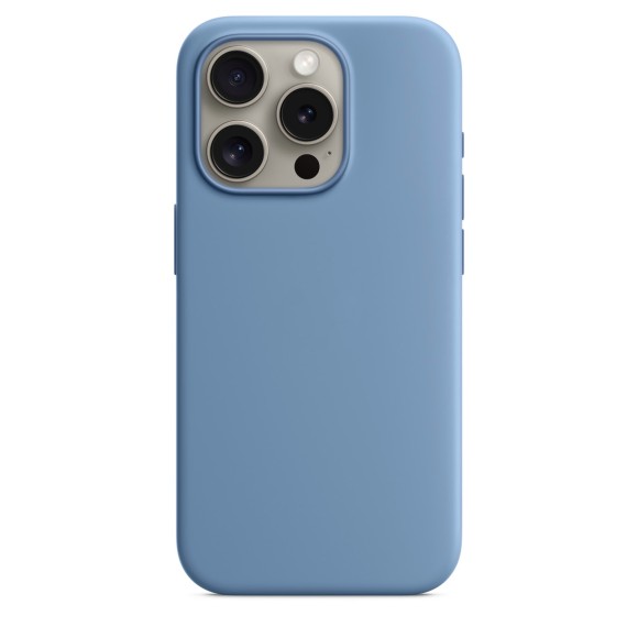 Чехол Apple MagSafe Silicone Case для iPhone 15 Pro, зимнее небо | Winter Blue