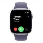 Apple Watch Series 11, 46mm, Silver Aluminum Case, Purple Fog Sport Band M/L