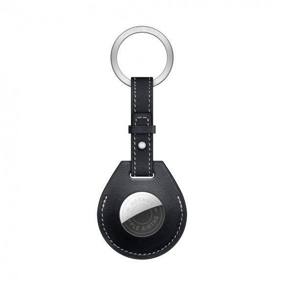Трекер Apple AirTag Hermes брелок с кольцом для ключей Bleu Indigo 