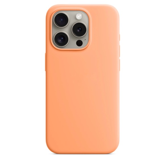 Чехол Apple MagSafe Silicone Case для iPhone 15 Pro, апельсиновый сорбет | Orange Sorbet