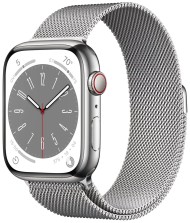 Apple Watch Series 8 41 мм Silver Stainless Steel Case, Silver Milanese Loop  Apple Watch Series 8 41 мм Silver Stainless Steel Case, Silver Milanese Loop