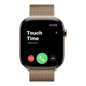 Apple Watch Series 11 GPS + Cellular, 46mm, Gold Titanium Case, Gold Milanese Loop, M/L