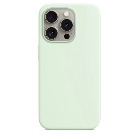 Чехол Apple MagSafe Silicone Case для iPhone 15 Pro, пастельно-мятный | Soft Mint