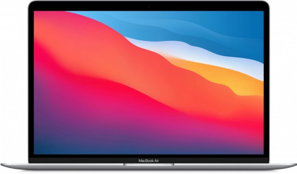 Apple MacBook Air 13 Late 2020 (2560x1600, Apple M1 3.2 ГГц, RAM 8 ГБ, SSD 256 ГБ, Apple graphics 7-core), RU, MGN93RU/A, серебристый