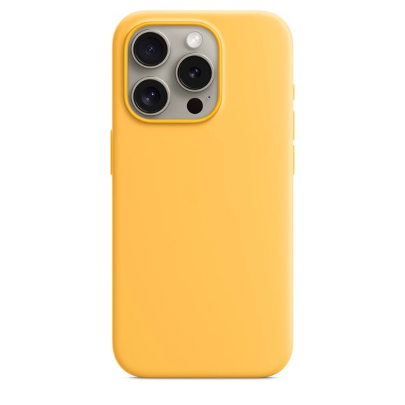 Чехол Apple MagSafe Silicone Case для iPhone 15 Pro, лучезарный жёлтый | Sunshine
