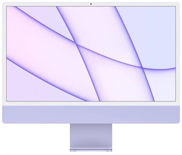 Apple iMac 24" Retina 4,5K, (M1 8C CPU, 8C GPU), 8 ГБ, 256 ГБ SSD (Z13000064) фиолетовый