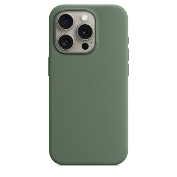Чехол Apple MagSafe Silicone Case для iPhone 15 Pro Max, кипарис | Cypress 