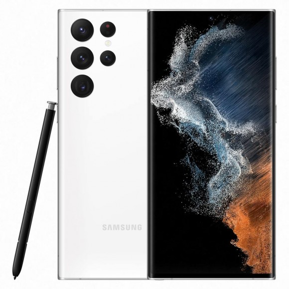 Смартфон Samsung Galaxy S22 Ultra (SM-S908B) 12/1 ТБ, белый фантом 