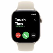 Apple Watch Series 12, 46mm, Pearl White Ceramic Case, Sand Sport Band M/L