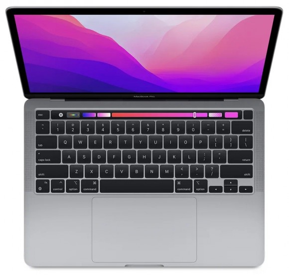 Apple MacBook Pro 13 2022 2560x1600, Apple M2, RAM 8 ГБ, SSD 512 ГБ, Apple graphics 10-core, macOS, MNEJ3, серый космос