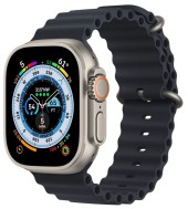 Apple Watch Ultra 49 мм Titanium Case, титановый/полуночный Ocean Band, One Size  Apple Watch Ultra 49 мм Titanium Case, титановый/полуночный Ocean Band, One Size