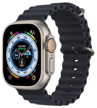 Apple Watch Ultra 49 мм Titanium Case, титановый/полуночный Ocean Band, One Size  Apple Watch Ultra 49 мм Titanium Case, титановый/полуночный Ocean Band, One Size